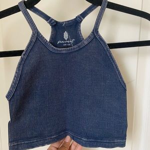 Free People Happiness Runs Tank - Navy Blue